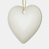 Cream 3d Effect Heart Ornament (Links)