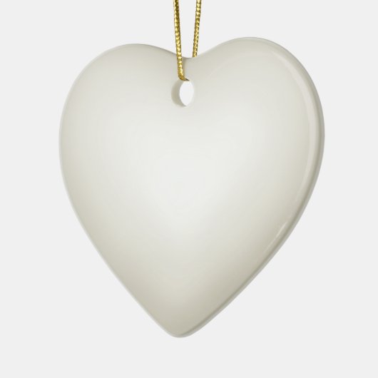 Cream 3d Effect Heart Ornament (Links)