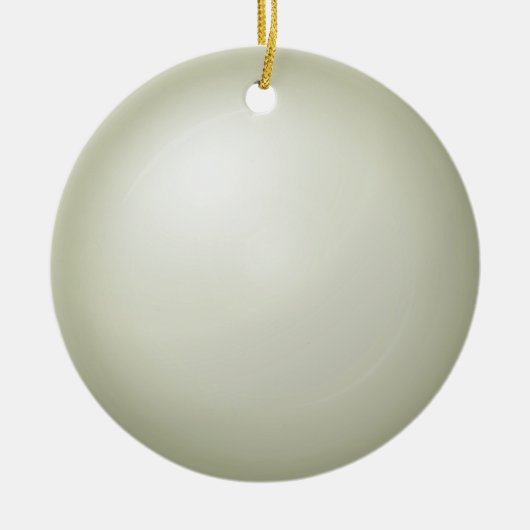 Cream 3d Sphere Effect Ornament (Voorkant)