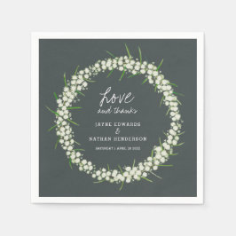 Cream acacacia spring bloemen trouwerij luiers servet