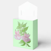 Cream achtergrond roze bloemen voor bruiloft bedankdoosjes (Geopend)