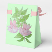 Cream achtergrond roze bloemen voor bruiloft bedankdoosjes (Achterkant)