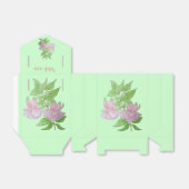 Cream achtergrond roze bloemen voor bruiloft bedankdoosjes (Uitgevouwen)