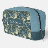 Cream and Blue Floral Art Nouveau Toilettasje (Rechterhoek)