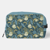 Cream and Blue Floral Art Nouveau Toilettasje (Achterkant)