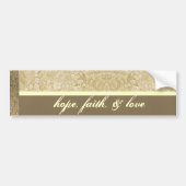 Cream and Bronze Paisely Bumpersticker (Voorkant)