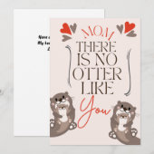Cream and Brown Otter Pun Mother's Day Card Feestdagenkaart (Voorkant / Achterkant)