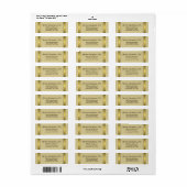 Cream and Gold Bord CPA Accountant Adresetiketten Etiket (Full Sheet)
