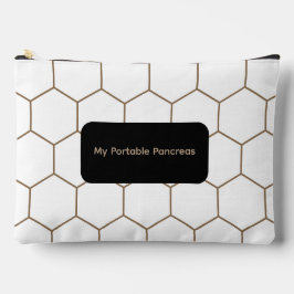Cream and Gold Honeycomb "My Portable Pancreas" Etui
