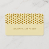 Cream and Gold Polka Dot, Diaper Raffle Ticket Informatiekaartje (Achterkant)