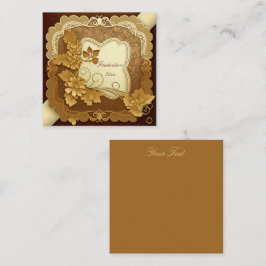 Cream and Gold Scrapbook Style Vierkante Visitekaartje