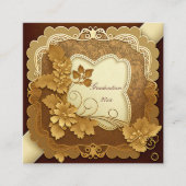 Cream and Gold Scrapbook Style Vierkante Visitekaartje (Voorkant)
