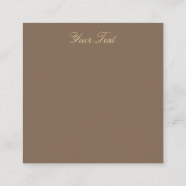 Cream and Gold Scrapbook Style Vierkante Visitekaartje (Achterkant)