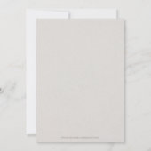 Cream And Gray Simple Minimalist Elegant Wedding Kaart (Achterkant)
