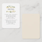 Cream and Ivory WEDDING Routebeschrijving Informatiekaartje (Voorkant / Achterkant)