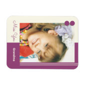 Cream and purple miss you grandma foto magneet (Horizontaal)