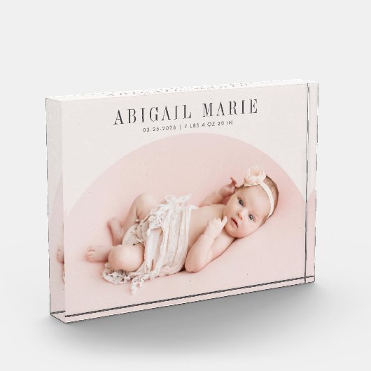 Cream Arch Baby Photo Keepsake Fotoblokken (Links)