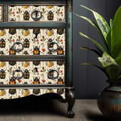  Cream Art Deco Kever Floral Shabby Chic Tissuepapier