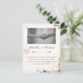 Cream Autumn Wedding Dankjewel Card Bedankkaart (Staand voorkant)