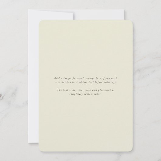 Cream Autumnal Florals Thanksgiving Fotokaart Feestdagenkaart (Achterkant)