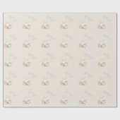 Cream Baby Love Script Elegant Baby shower Cadeaupapier (Vlak)