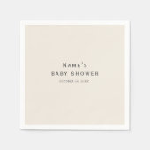  Cream Baby shower servetten (Voorkant)