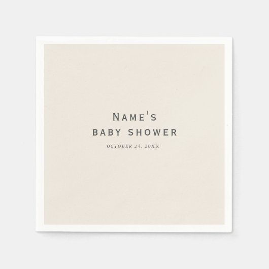  Cream Baby shower servetten (Voorkant)