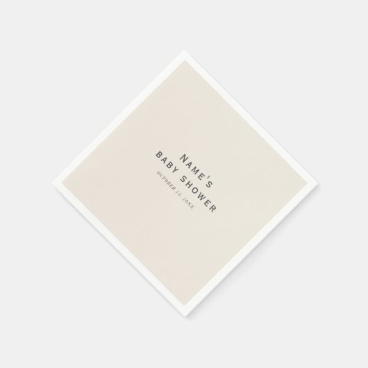  Cream Baby shower servetten (Hoek)