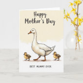 Cream Backdrop Avian Card Kaart (Gele Bloem)