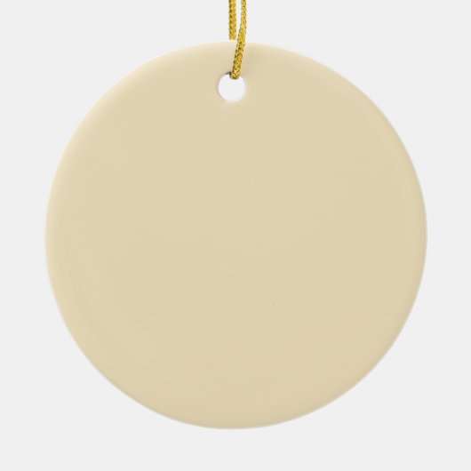 Cream Beige Achtergrond op een Ornament (Voorkant)
