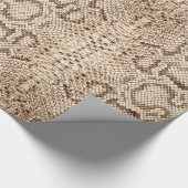 Cream Beige Anaconda Exotic Snakeskin Cadeaupapier (Hoek)