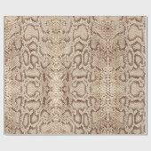 Cream Beige Anaconda Exotic Snakeskin Cadeaupapier (Vlak)