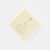 Cream Beige Baptism Party Napkins Servet (Hoek)