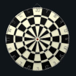 Cream Beige en Black Dartbord<br><div class="desc">Cream Beige en Black Dart Board</div>