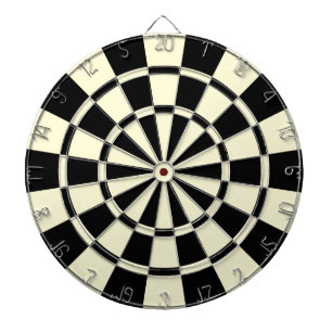 Cream Beige en Black Dartbord