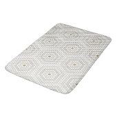 Cream & Beige Hexagon Penny Tegel Hex Tegel Patroo Badmat (Gekanteld)