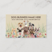 Cream Beige Pet Sitter Walker hondenzorg Visitekaartje (Voorkant)