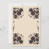 Cream Beige  Shabby Chic Moody Floral Kaart (Achterkant)