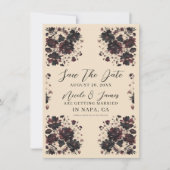 Cream Beige Shabby Chic Moody Floral Kaart (Voorkant)