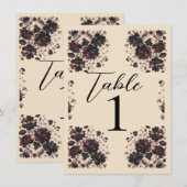 Cream Beige  Shabby Chic Moody Floral Kaart (Voorkant / Achterkant)