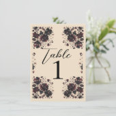 Cream Beige  Shabby Chic Moody Floral Kaart (Staand voorkant)