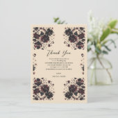 Cream Beige Shabby Chic Moody Floral Kaart (Staand voorkant)