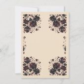 Cream Beige Shabby Chic Moody Floral Kaart (Achterkant)