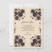 Cream Beige Shabby Chic Moody Floral Kaart (Voorkant)