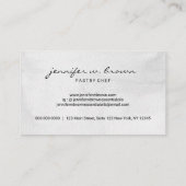 Cream Beige Silver Driepartijenhedendenknok Visitekaartje (Achterkant)