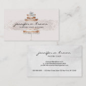 Cream Beige Silver Driepartijenhedendenknok Visitekaartje (Voorkant / Achterkant)