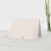 Cream Beige Simple Weddenschap Hartelijk dank Bedankkaart (Achterkant)