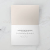 Cream Beige Simple Weddenschap Hartelijk dank Bedankkaart (Binnen)