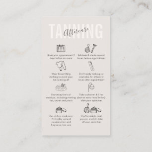 Cream Beige Tanning Aftercare Visitekaartje