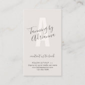 Cream Beige Tanning Aftercare Visitekaartje (Voorkant)